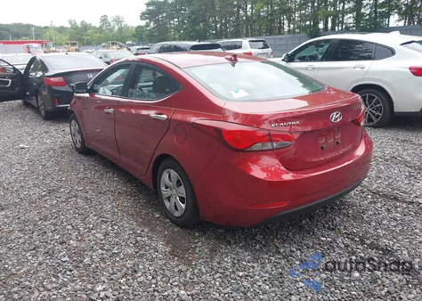 2016 Hyundai Elantra Se from USA, damaged, VIN 5NPDH4AE1GH726488